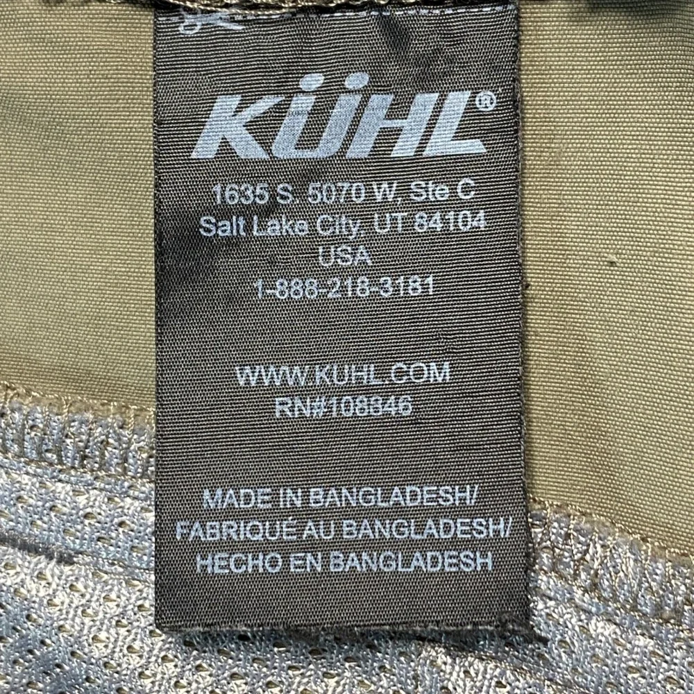 Kuhl Renegade Convertible Stealth Pants Mens 40x32 Khaki Tan ZipOff Hiking Cargo